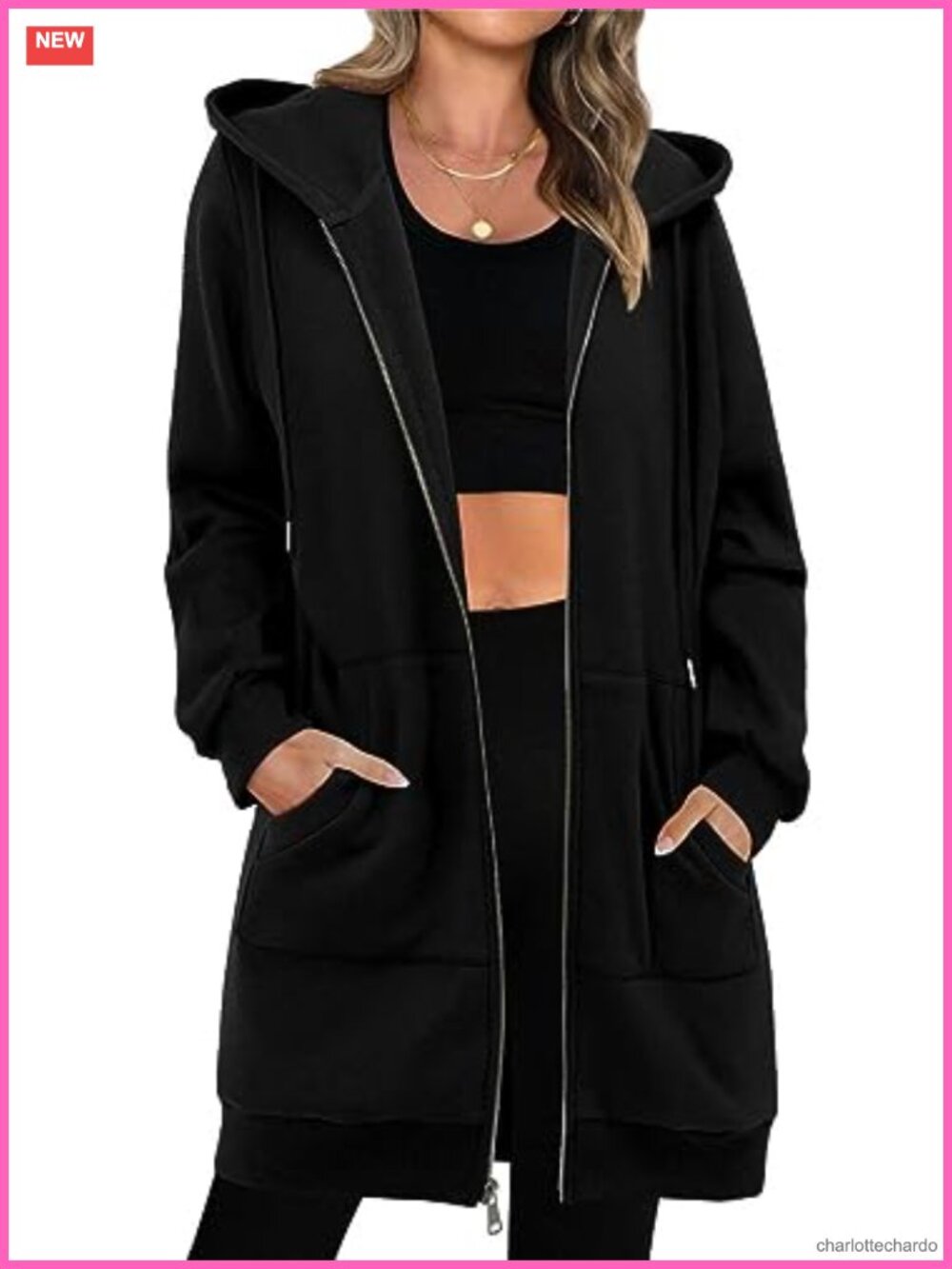 Women's Oversized Fleece Zip Up Hoodie with Pocket Long Sleeve Fall Winter